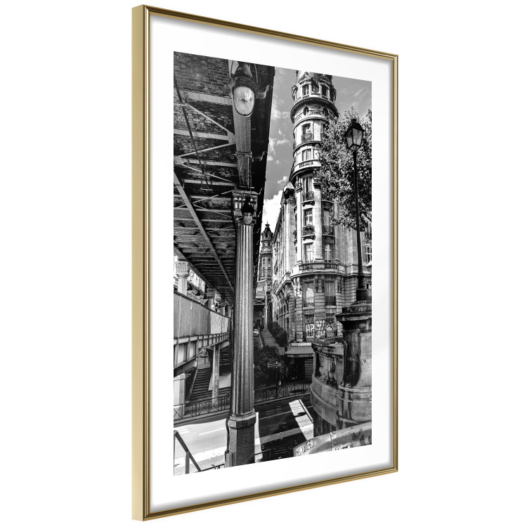 Poster View of Bir-Hakeim - black and white city architecture with columns 132300 additionalImage 9