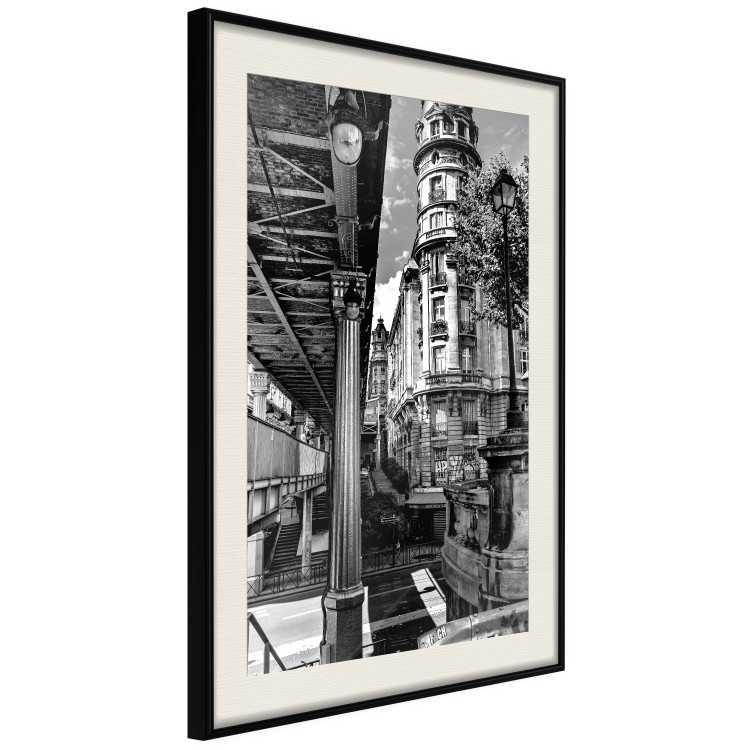 Poster View of Bir-Hakeim - black and white city architecture with columns 132300 additionalImage 2