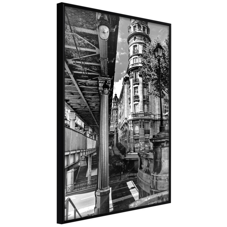Poster View of Bir-Hakeim - black and white city architecture with columns 132300 additionalImage 11