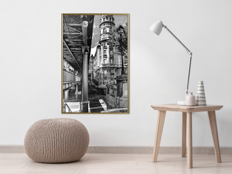 Poster View of Bir-Hakeim - black and white city architecture with columns 132300 additionalImage 7