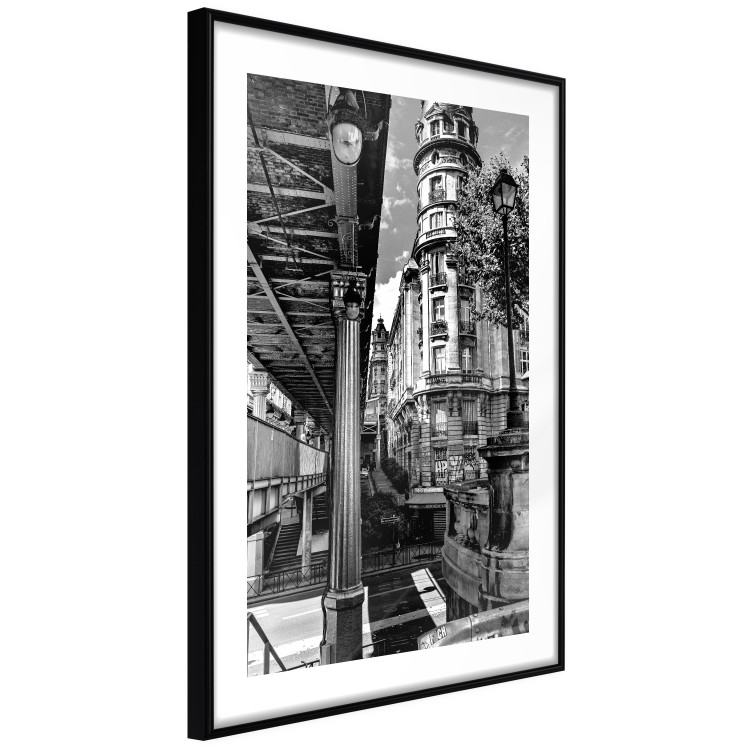 Poster View of Bir-Hakeim - black and white city architecture with columns 132300 additionalImage 8