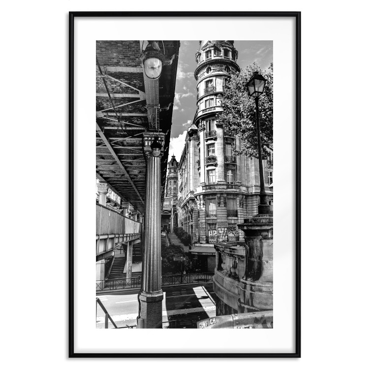 Poster View of Bir-Hakeim - black and white city architecture with columns 132300 additionalImage 15