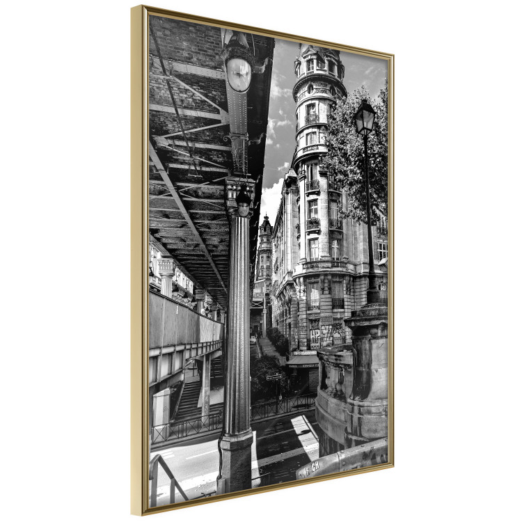Poster View of Bir-Hakeim - black and white city architecture with columns 132300 additionalImage 12