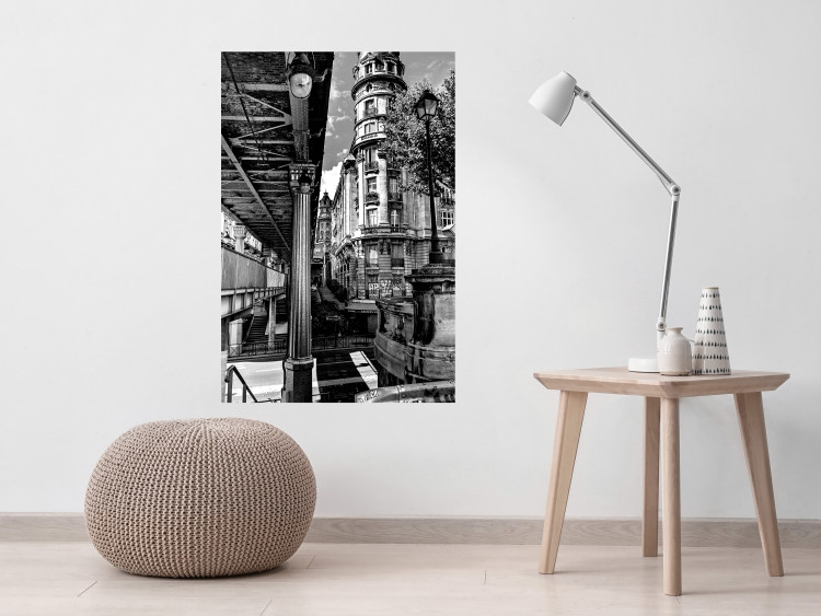 Poster View of Bir-Hakeim - black and white city architecture with columns 132300 additionalImage 2