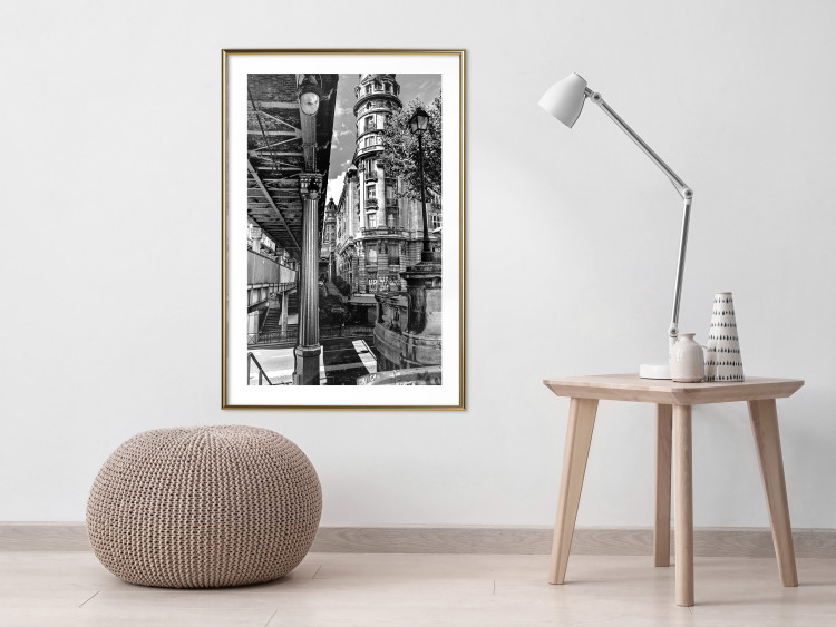 Poster View of Bir-Hakeim - black and white city architecture with columns 132300 additionalImage 13