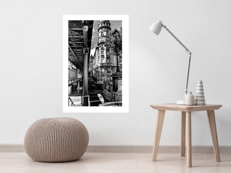Poster View of Bir-Hakeim - black and white city architecture with columns 132300 additionalImage 5