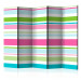 Folding Screen Bright Stripes II (5-piece) - composition in colorful horizontal stripes 132700