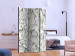 Room Divider Alabaster Garden II (3-piece) - pattern of white flowers and leaves 132900 additionalThumb 2