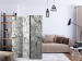 Room Divider Alabaster Garden II (3-piece) - pattern of white flowers and leaves 132900 additionalThumb 4