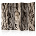 Room Divider Buddha Tree II (5-piece) - sacred figure amidst brown roots 133300