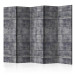 Folding Screen Concrete Fortress II (5-piece) - simple composition with gray background 133500
