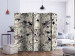 Room Separator Inspired by Art Nouveau II - composition of skull and flowers in retro style 133800 additionalThumb 2