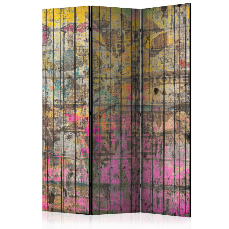 Room Divider Freestyle - texture with colorful and abstract graffiti-style patterns 133900