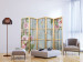 Room Divider Vintage Garden II - pink flowers on a background of wooden boards with inscriptions 134000 additionalThumb 6