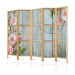 Room Divider Vintage Garden II - pink flowers on a background of wooden boards with inscriptions 134000 additionalThumb 5