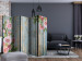 Room Divider Vintage Garden II - pink flowers on a background of wooden boards with inscriptions 134000 additionalThumb 4
