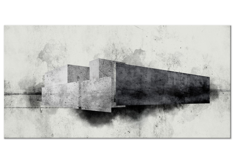 Canvas Print Architectural Variation (1-piece) - black and white abstraction 134400