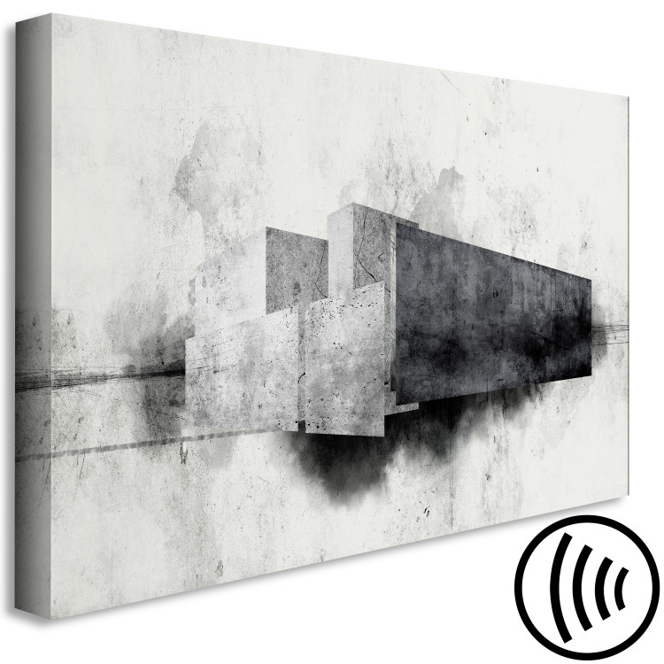 Canvas Print Architectural Variation (1-piece) - black and white abstraction 134400 additionalImage 6