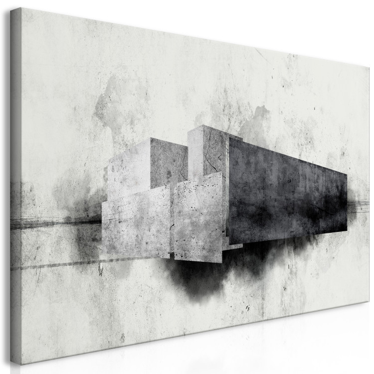Canvas Print Architectural Variation (1-piece) - black and white abstraction 134400 additionalImage 2