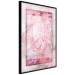 Wall Poster First Love - pink composition of pink flowers with a natural frame 134500 additionalThumb 2