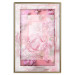 Wall Poster First Love - pink composition of pink flowers with a natural frame 134500 additionalThumb 21