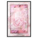 Wall Poster First Love - pink composition of pink flowers with a natural frame 134500 additionalThumb 16