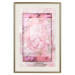 Wall Poster First Love - pink composition of pink flowers with a natural frame 134500 additionalThumb 20