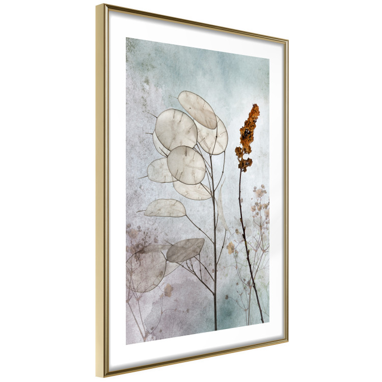 Wall Poster Misty Lunaria - romantic meadow composition with flowers on a light background 135100 additionalImage 5