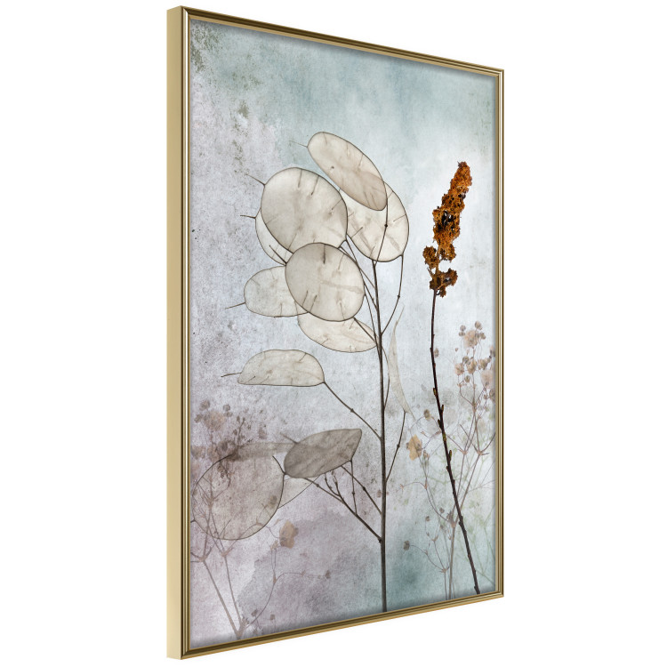 Wall Poster Misty Lunaria - romantic meadow composition with flowers on a light background 135100 additionalImage 11
