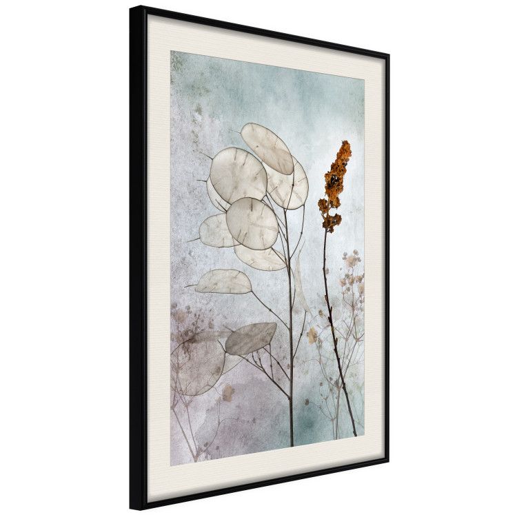 Wall Poster Misty Lunaria - romantic meadow composition with flowers on a light background 135100 additionalImage 4
