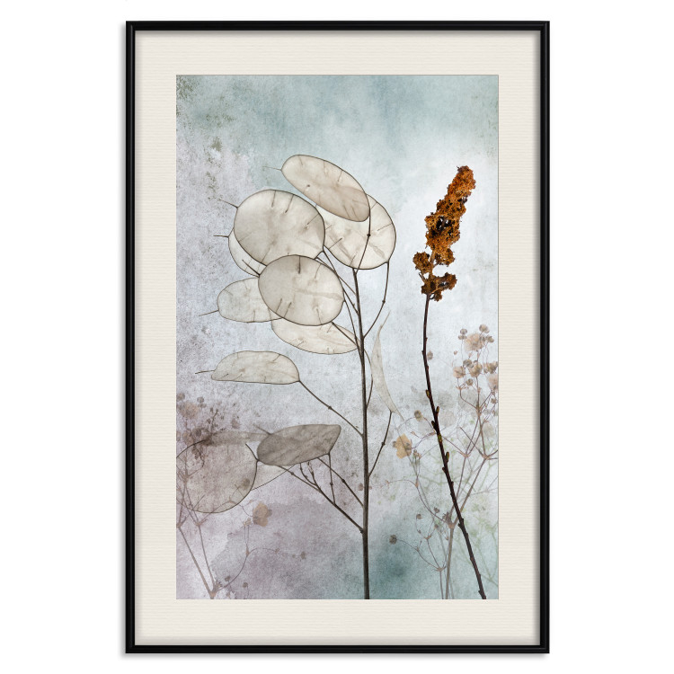Wall Poster Misty Lunaria - romantic meadow composition with flowers on a light background 135100 additionalImage 19