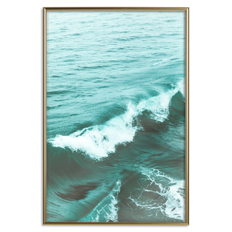 Poster Playful Wave - marine composition of turquoise water with small waves 135300 additionalImage 9