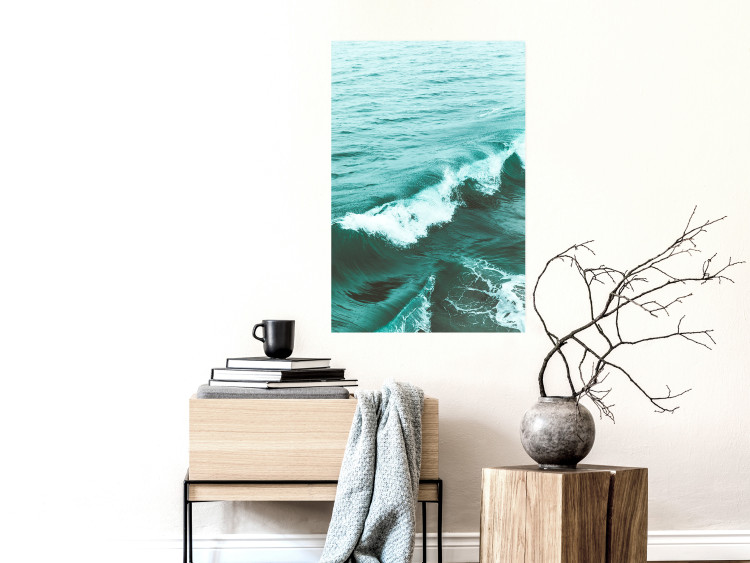 Poster Playful Wave - marine composition of turquoise water with small waves 135300 additionalImage 17