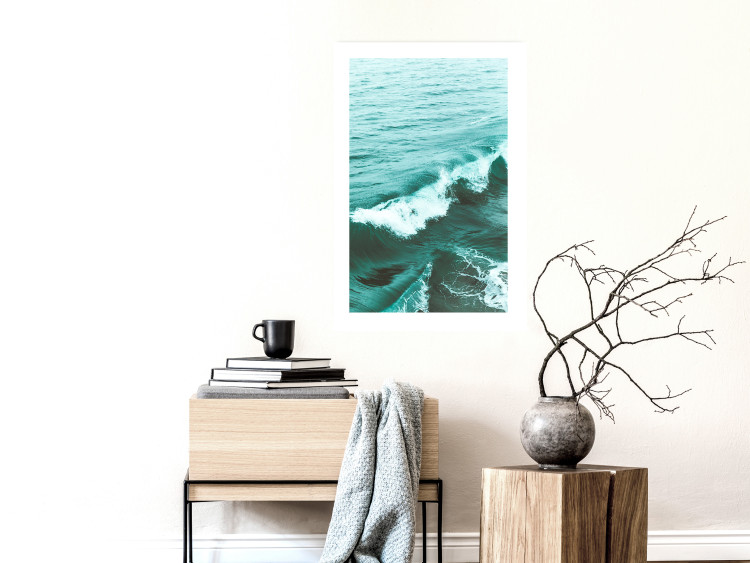 Poster Playful Wave - marine composition of turquoise water with small waves 135300 additionalImage 18