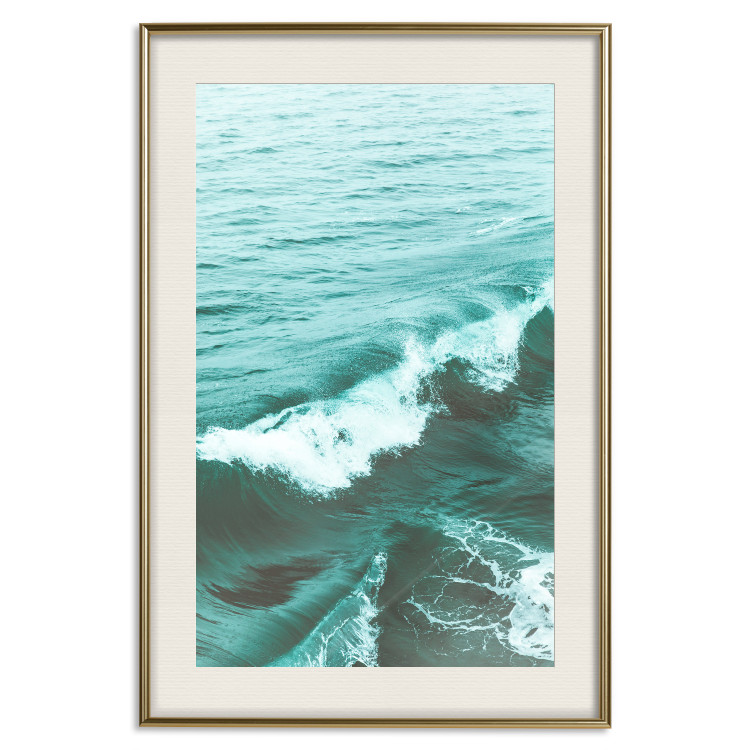 Poster Playful Wave - marine composition of turquoise water with small waves 135300 additionalImage 18