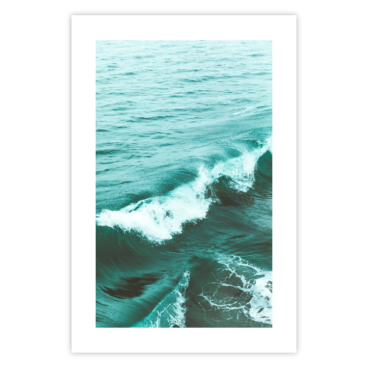 Poster Playful Wave - marine composition of turquoise water with small waves 135300 additionalImage 13