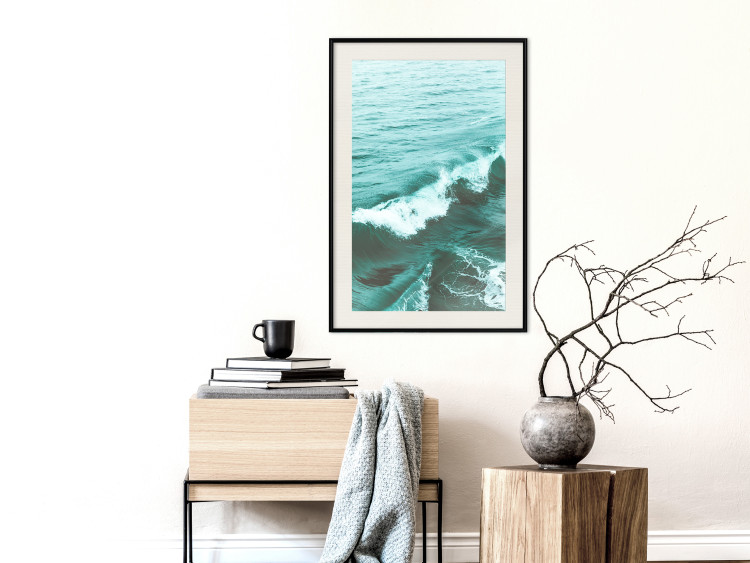 Poster Playful Wave - marine composition of turquoise water with small waves 135300 additionalImage 25