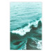 Poster Playful Wave - marine composition of turquoise water with small waves 135300