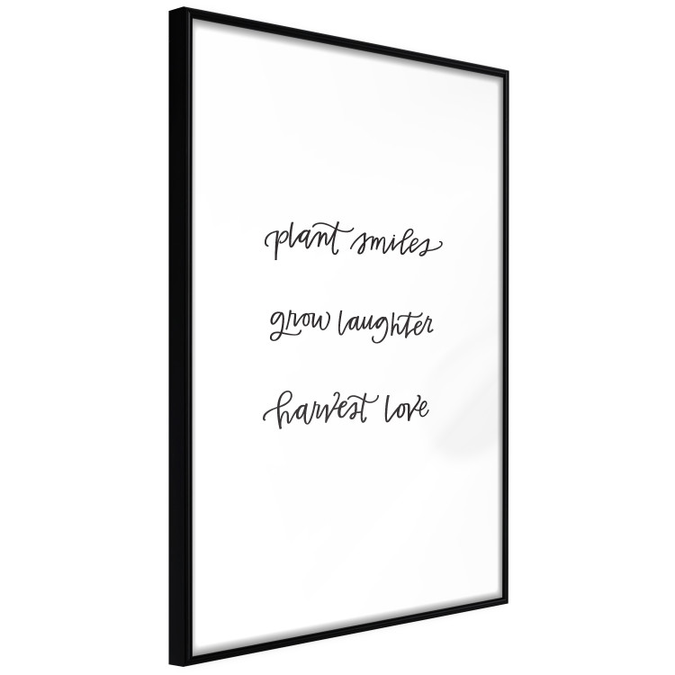 Poster Joy and Love - black English texts on a white background 135600 additionalImage 18