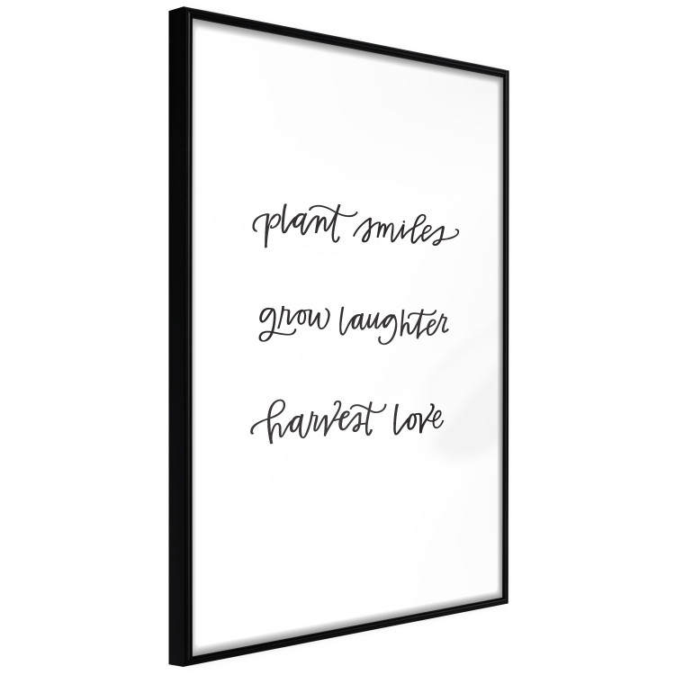 Poster Joy and Love - black English texts on a white background 135600 additionalImage 19