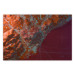 Poster Barcelona Vicinity - abstract and red composition of Barcelona map 135700