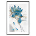 Wall Poster Wildflower - winter composition of a blue flower on a light background 137700 additionalThumb 6
