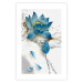 Wall Poster Wildflower - winter composition of a blue flower on a light background 137700 additionalThumb 11