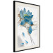 Wall Poster Wildflower - winter composition of a blue flower on a light background 137700 additionalThumb 24
