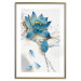 Wall Poster Wildflower - winter composition of a blue flower on a light background 137700 additionalThumb 7