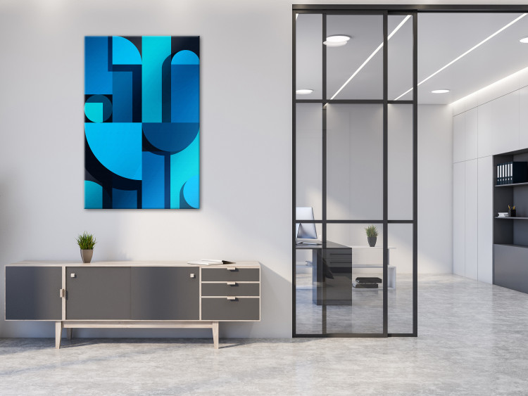 Canvas Print Art Geometry (1-piece) Vertical - blue art deco abstraction 143200 additionalImage 3