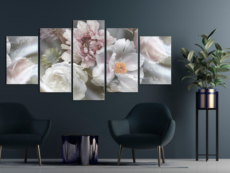 Canvas Spring Garden (5-piece) Wide - flowers on light canvas 143500 additionalImage 3