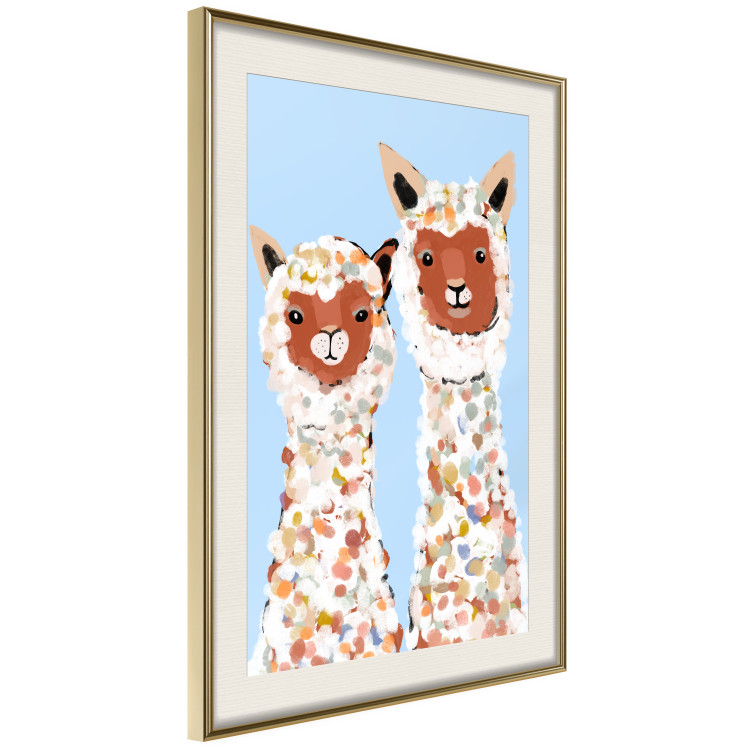 Wall Poster Two Llamas - Cheerful Animals Painted With Colorful Spots 145500 additionalImage 6