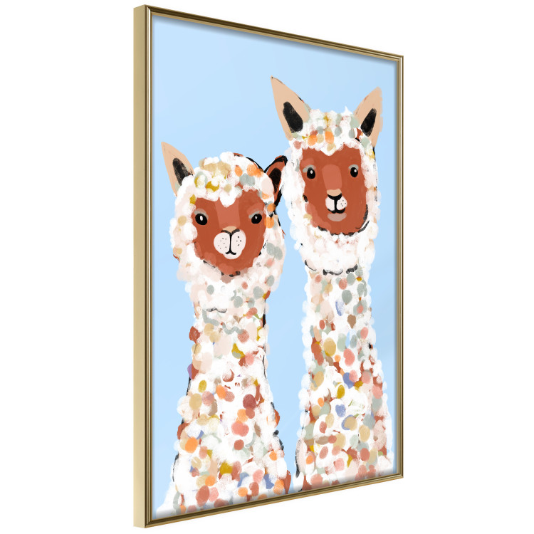 Wall Poster Two Llamas - Cheerful Animals Painted With Colorful Spots 145500 additionalImage 18
