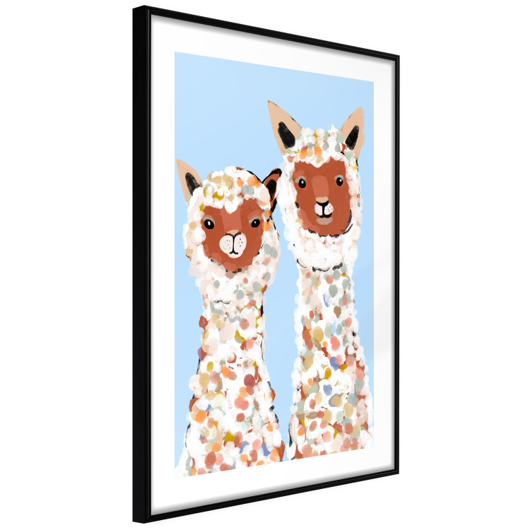 Wall Poster Two Llamas - Cheerful Animals Painted With Colorful Spots 145500 additionalImage 10